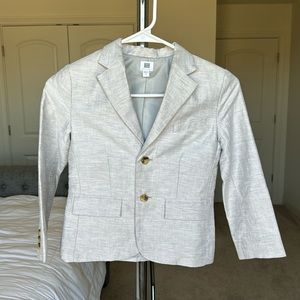 Janie & Jack Special Occassion Gray Linen Blazer